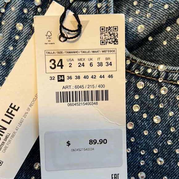 Zara embellished shiny jeans - Picture 7 of 9